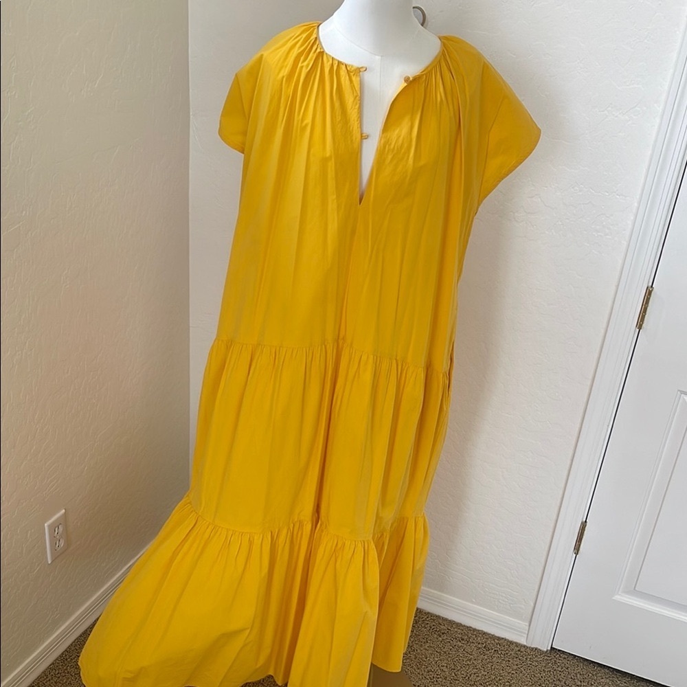 COS Yellow Tiered Maxi Sundress
